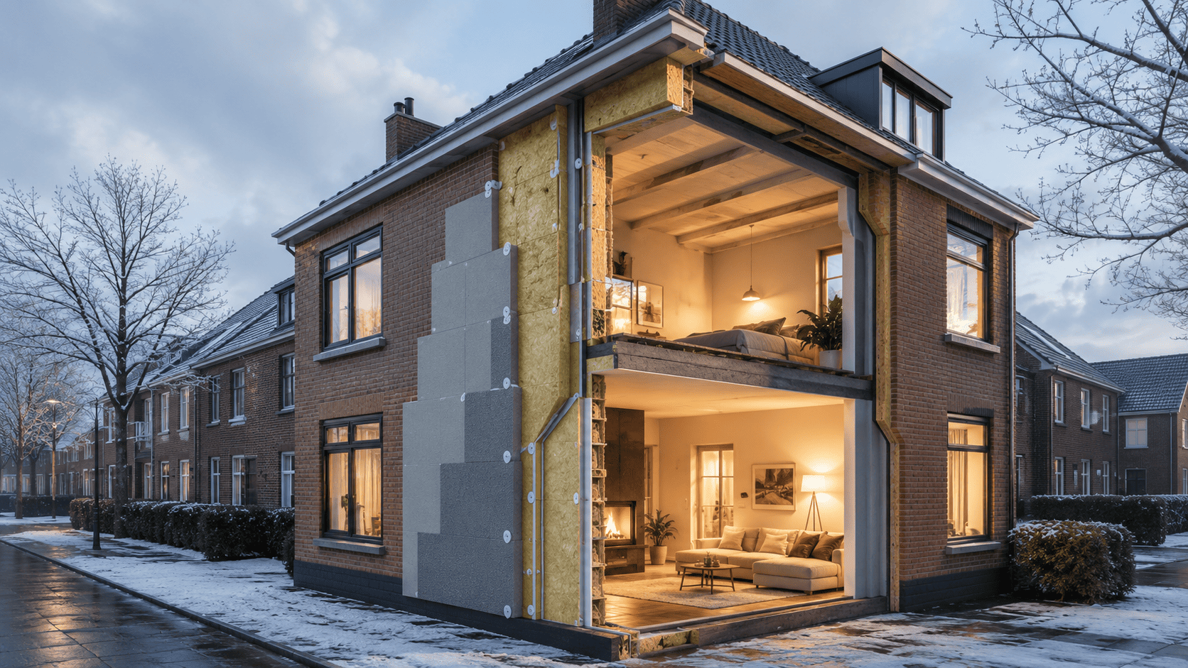 Gevelisolatie doorkijk