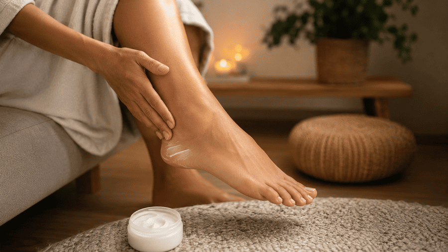 vochtige creme voor voetverzorging